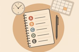Блокнот со списком задач по методу ABCDE